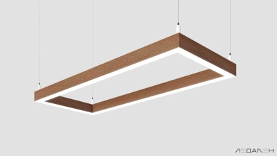 WOOD RETTANGOLO 6000K 84W Орех грецкий, корпус 