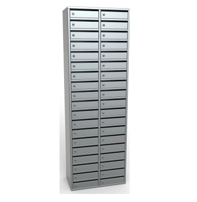 Шкаф для хранения мобильных телефонов на 38 ячеек с прорезями для корреспонденции ШТМ 38-Щ 1875x600x340 мм Серый