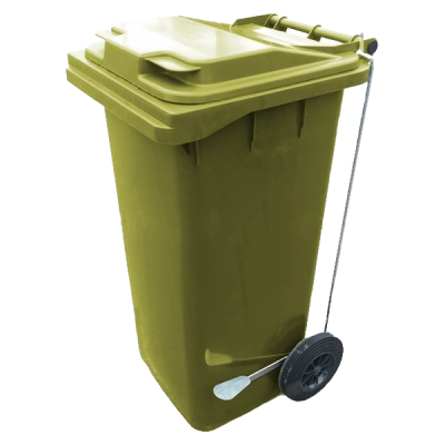 Мусорный контейнер 120л. на 2 колесах с педалью арт. 23.C21