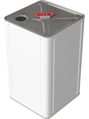 Канистра металл 20л. квадратная, с ручкой пластик, с отверстием под берикап 42мм, арт. КМ-20б без берикапа 42мм, код: 28841