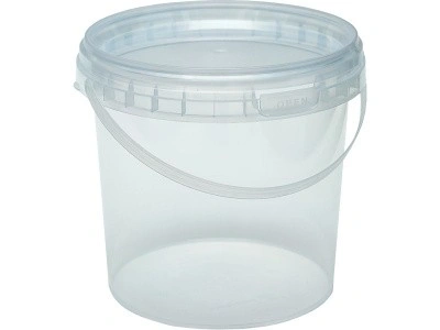 Ведро 1,1л. круглое, с прозрачной крышкой, арт. ВП 1,1 прозр, код: 28121