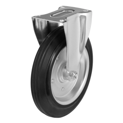 Колесо неповоротное Стелла-техник 4002-250 диаметр 250мм, грузоподъемность 210кг, резина, металл