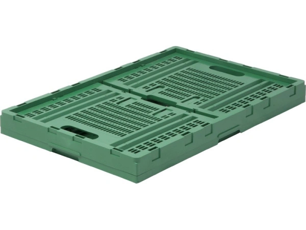 Ящик перфорированный 600×400×310, арт.: 407, объём 74.4, зелёный, код: 10424