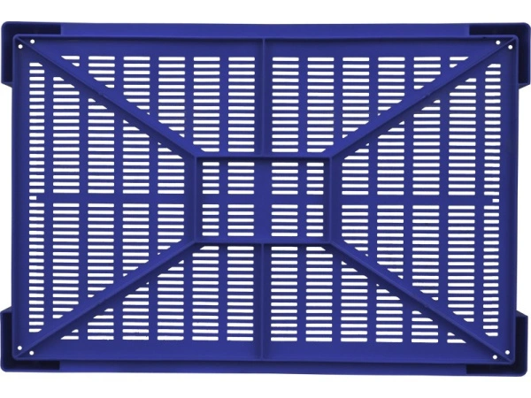 Ящик перфорированный 600×400×135, арт.: 119, объём 32.4, синий, код: 00361