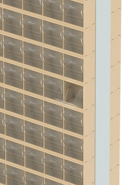 Стойка бежевая двусторонняя напольная Стелла-техник 406-20-00-00-B