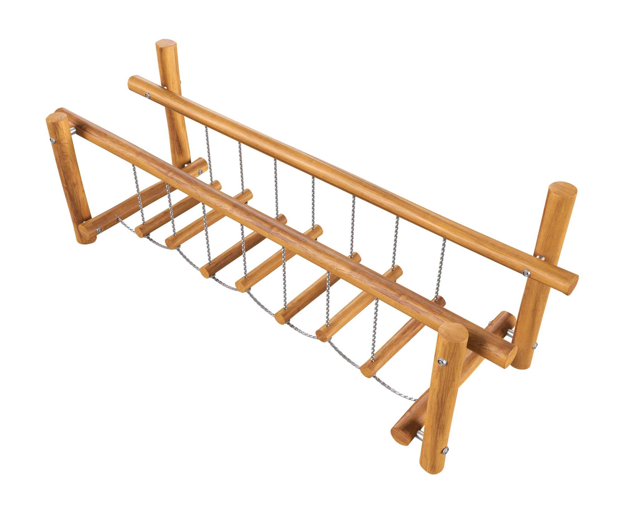 Подвесной мостик HARDWOOD «Долгопрудный» Подвесы – армированный канат