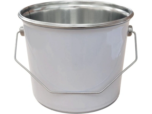 Банка металл 3л d180мм без ребра жесткости  с прижимной белой крышкой Master, код: 37072