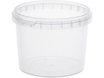 Ведро 0,700л. круглое, d-122 мм, с ручкой, с прозрачной крышкой, код: 28890
