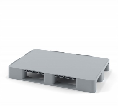 Универсальный сплошной пластиковый поддон 1200х800 на трёх полозьях