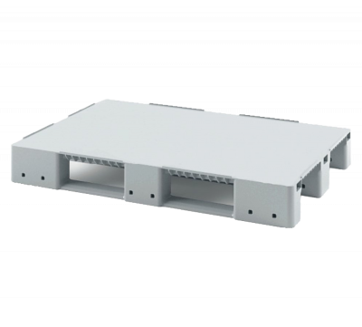 Усиленный сплошной поддон на трёх полозьях усиленный двумя трубами 1200x800x150 с бортиком 