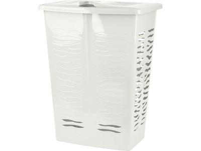 Корзина 398х299х537 42л. для белья, с откидной крышкой, стенки перф, код: 36158