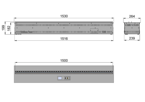 Электрический очаг Schones Feuer 3D FireLine 1500 Blue (с эффектом cинего пламени) 