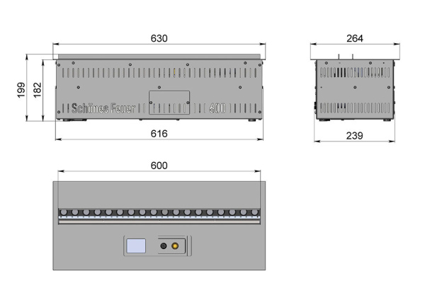 Электрический очаг Schones Feuer 3D FireLine 600 Blue Pro (с эффектом cинего пламени) 