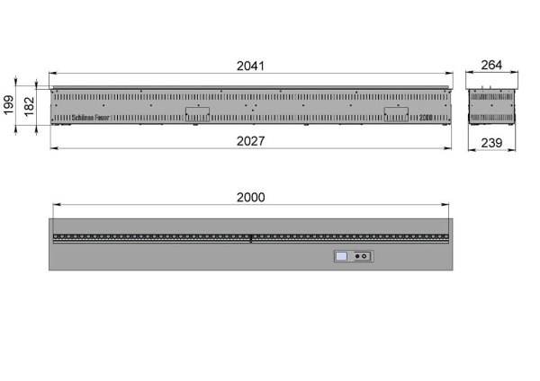 Электрический очаг Schones Feuer 3D FireLine 2000 Pro 